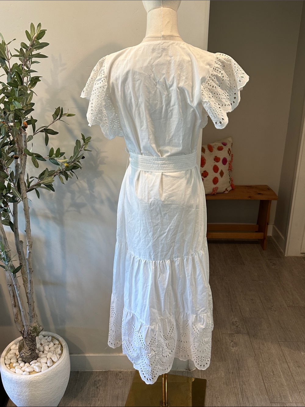 Rails Gia Tiered White Midi Dress New! - Picture 12 of 15